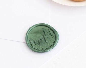 Forest Self Adhesive Wax Seal, Forest Tree Wax Seal Sticker, Wedding Wax Seal, Invitation Wax Seal, Sealing Wax Gold, Sealing Wax Stamp