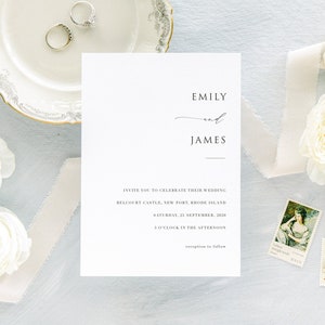 BLANCHE / Minimal Wedding Invitation Suite, Invito matrimonio autunnale, Inviti matrimonio eleganti, Invito matrimonio moderno, Matrimonio invernale