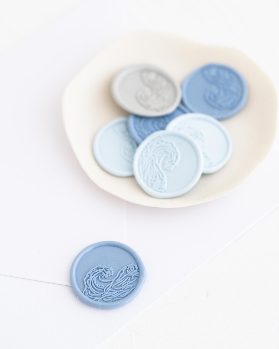 sea-waves-wax-seal-beach-wedding-wax-seal-stamp-self-etsy