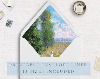 Printable Envelope Liner, Wedding Envelope Liner Digital, Envelope Liner Painting Template, Printable Envelope Liner, Floral Envelope Liner