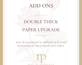 Paper Upgrade: Double Thick 600gsm Cardstock Add-On