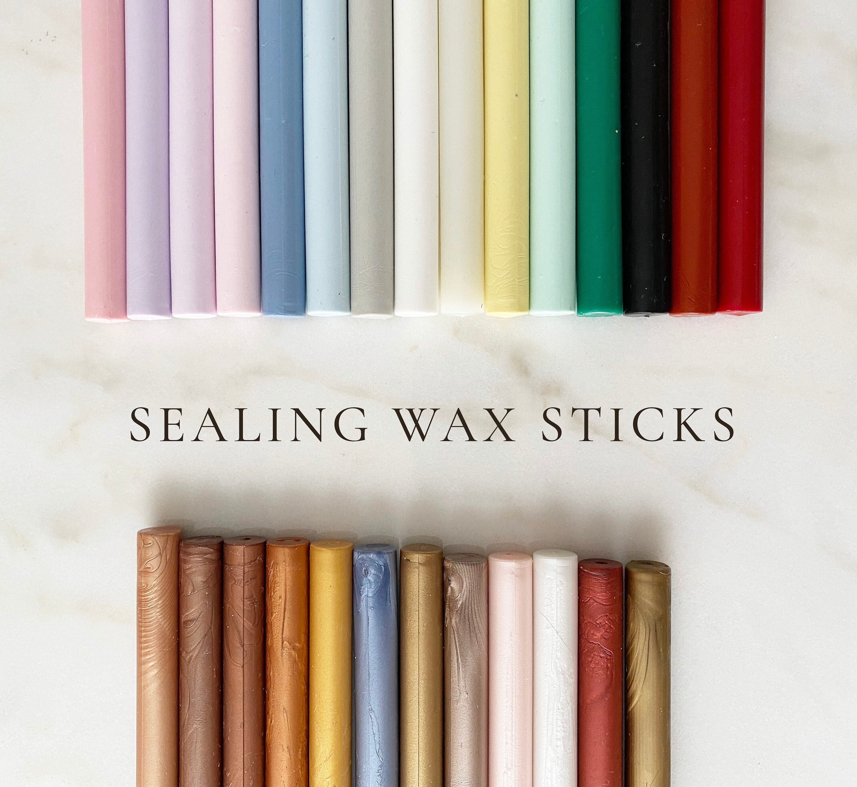 Pastel WAX BEADS- Wax Seal Stamp Kit - Stamp Sealing Wax Seal Stamp Gift  Wrapping Paper Gift Wrap Kawaii Love letters wax sticks