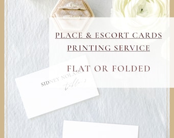 Custom Printed Place & Escort Cards, Place Cards, Folded Card Printing Service