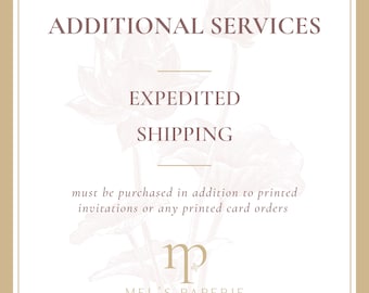 Expedited Shipping Service: Rush Order Upgrade