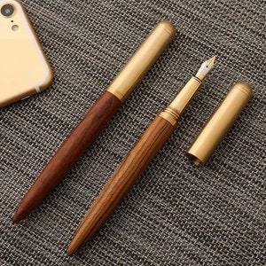 Wooden fountain pen personalized with engraving