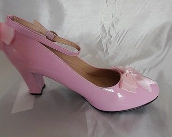 Transgender Crossdresser Transvestit Schuhe Unisex Low Kitten Heel Plus Size