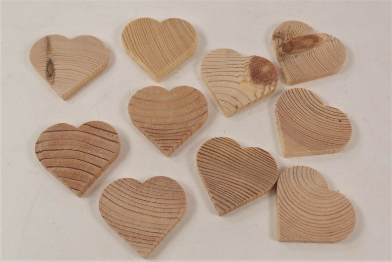 10 Holzherzen, Herz, Deko-Holz, Hochzeitsdeko, Holzherz, Hochzeitsherz, kleine herzen, Geschenk, Holzartikel, handschmeichler holz Bild 3