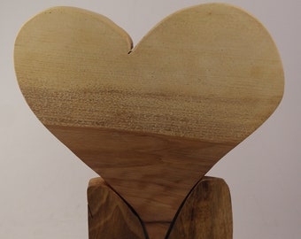 Holzherz groß, XL Holzskulptur, Dekoherz, Holzkunst, Skulptur aus Holz, Herz aus Holz, Wohndeko, Gastgeschenk, Kunstobjekt,