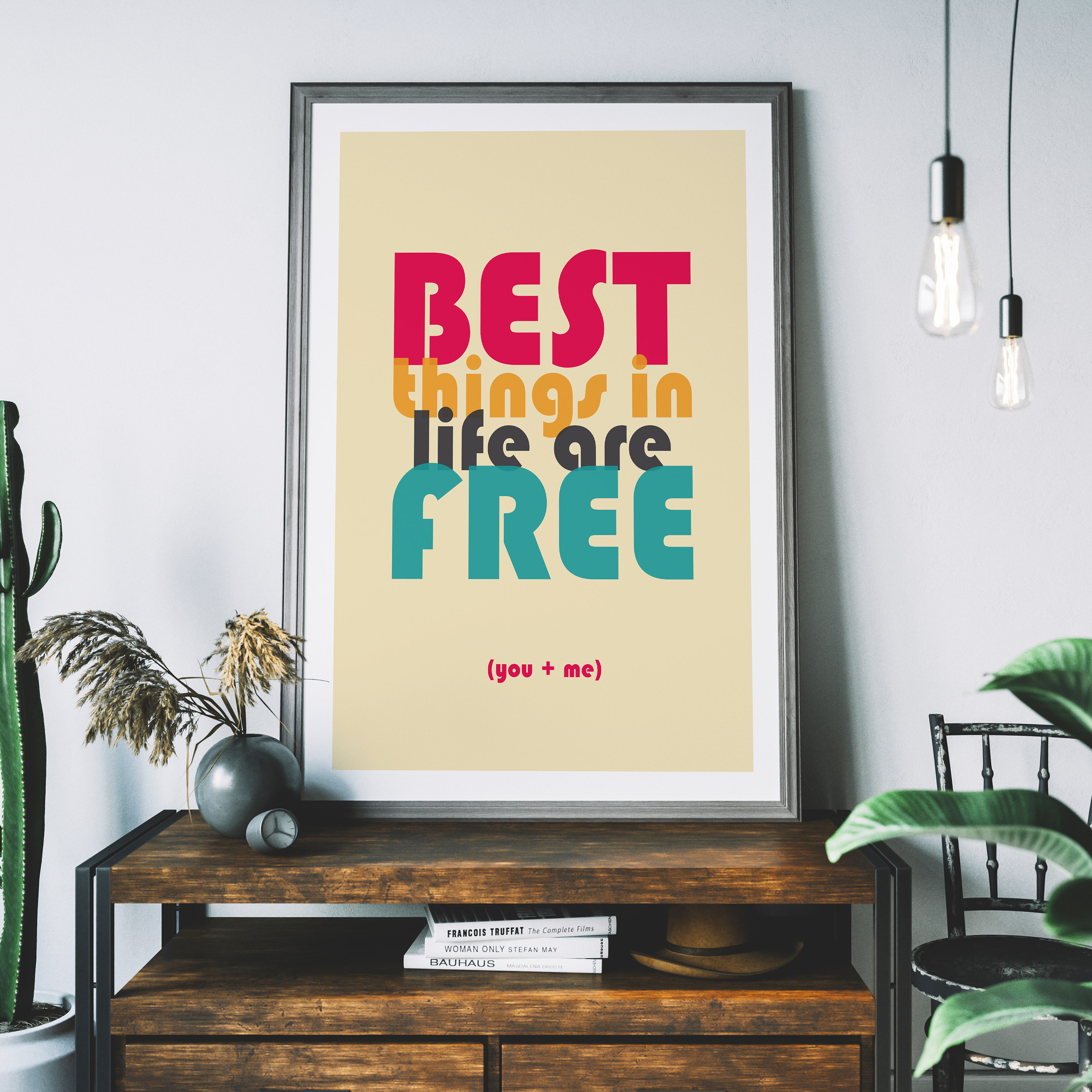 Best Things in Life Are Free. You Me Art Print. Love Wall - Etsy