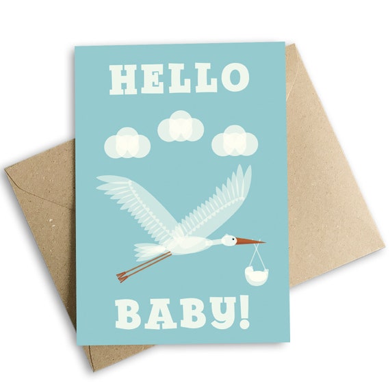 Hello Baby Blue Card Hello Baby Blue Card