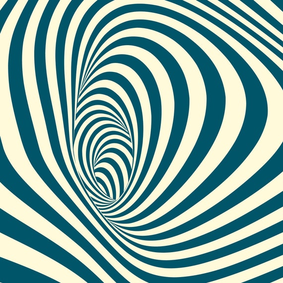 Hypnotic Spiral Fine Art Print. Spiral Art. Hypno. Mid