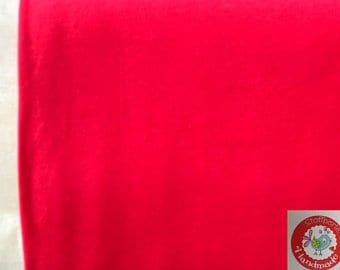 77cm Reststück - Sweat - Sommersweat - French Terry - Uni - rot