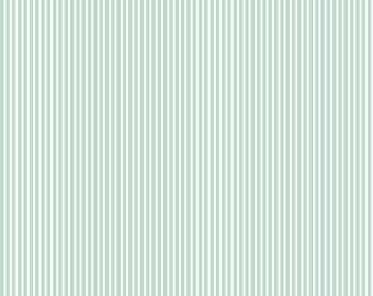 Baumwolle - Mini Streifen - Stripes - mint / weiß