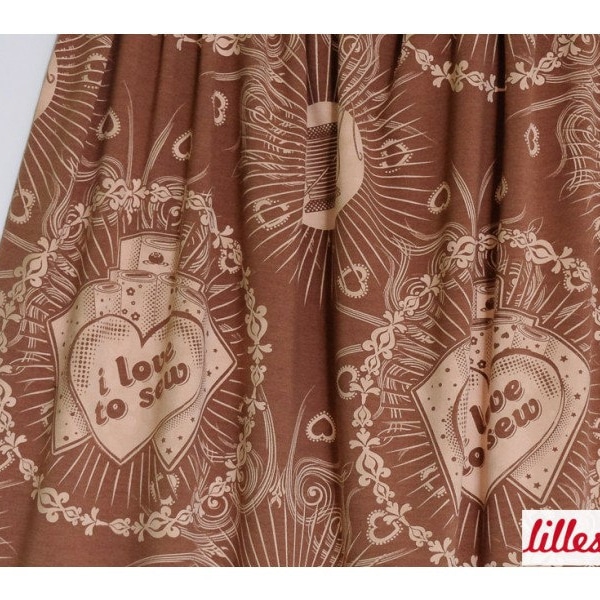 Jersey - lillestoff - I love to Sew - braun /beige