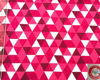 Jersey - Dreiecke - Petra Laitner - beere / pink / rosa / weiß - Digitaldruck