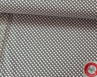 Jersey - Punkte 5mm - grau / rosa