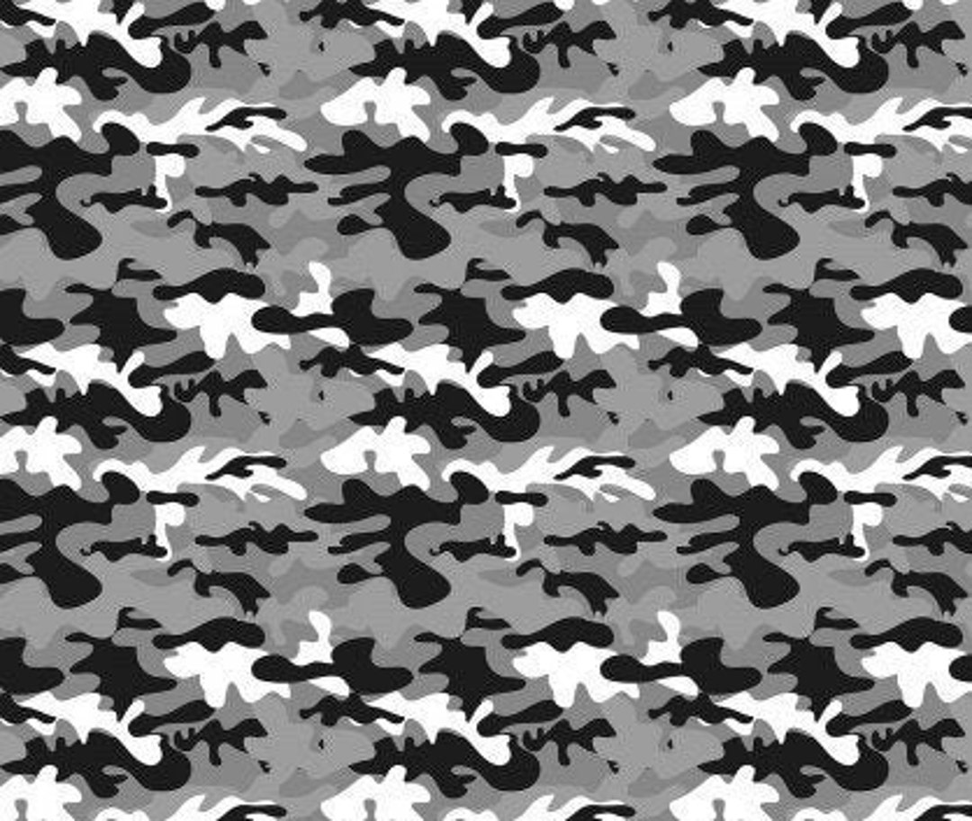 Baumwolle Camouflage Tarnfarben Grau / Schwarz / Weiß - Etsy UK