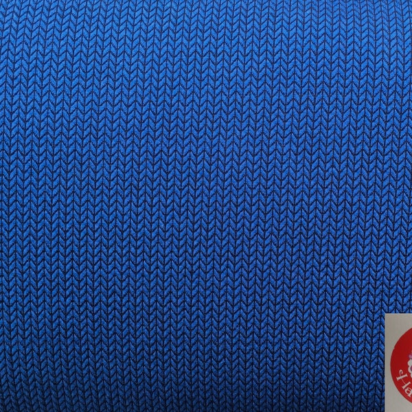 55cm Reststück - Jacquard - KnitKnit - Hamburger Liebe - royalblau