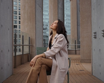 Beige fall coat