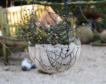 Ceramic bowl for hanging - Ceramic vase - Garden decoration - Garden - Decoration
