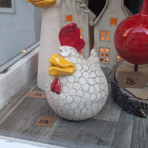 CERAMIC HUHN 1 - small - bird - garden decoration - decoration - garden