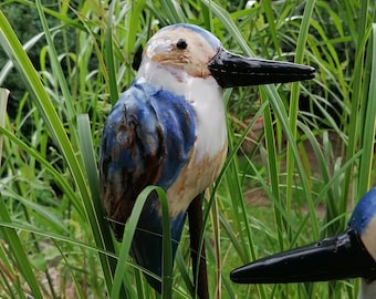 Eisvogel Keramik  - Vogel - Gartendeko - Dekoration - Garten