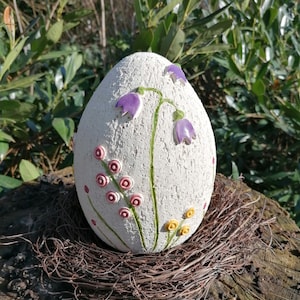 Spring egg | Easter egg - ceramic (height: 25 cm) - Easter - Spring - Garden decoration - Decoration - Garden