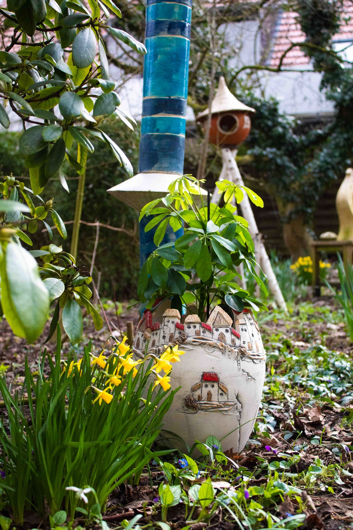 Stadtvase Porzellan - Minimalistisches Design Mit Stadtsilhouette