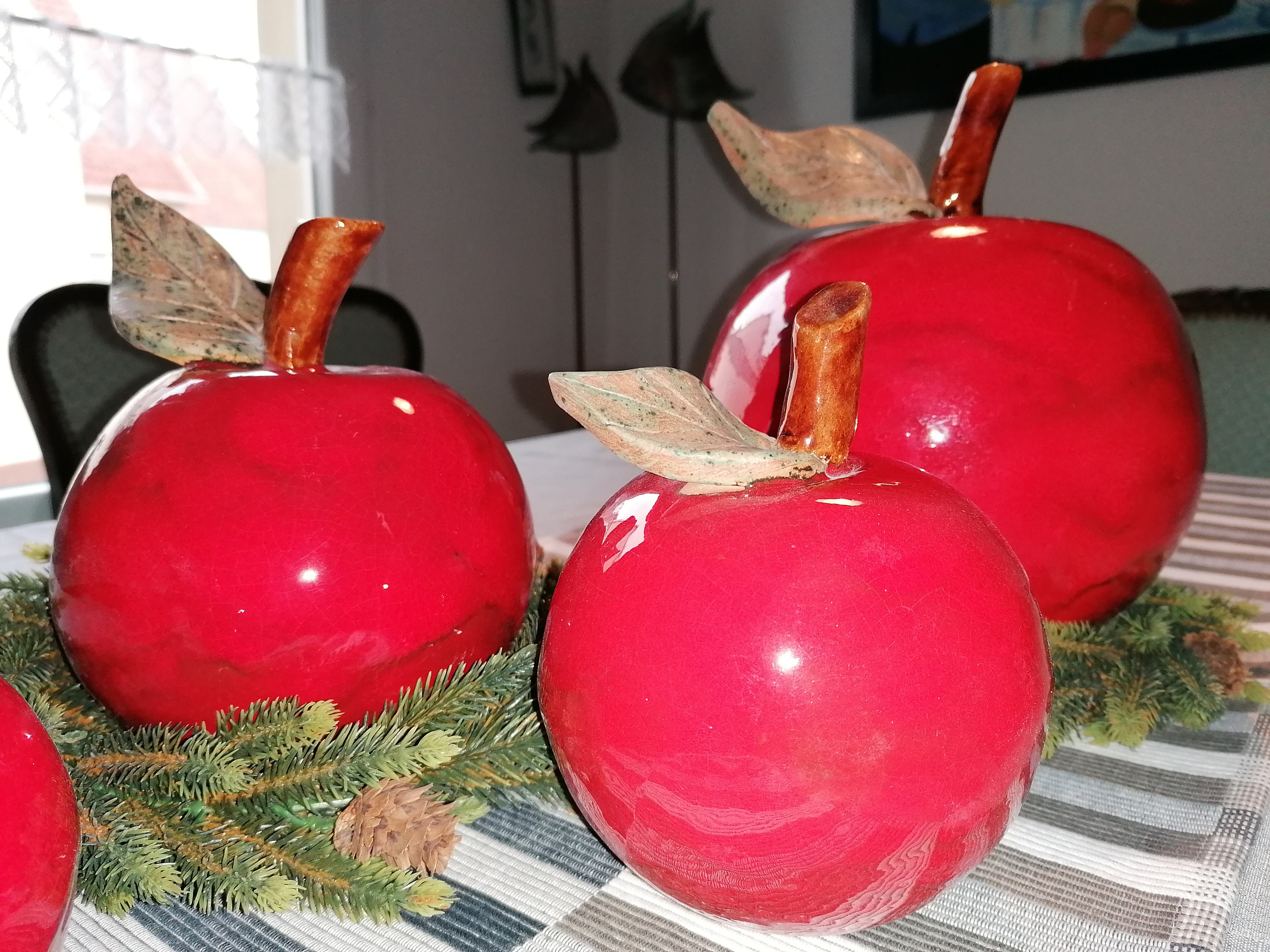 Céramique Pomme rouge Décoration Vivre Décoration de | Etsy