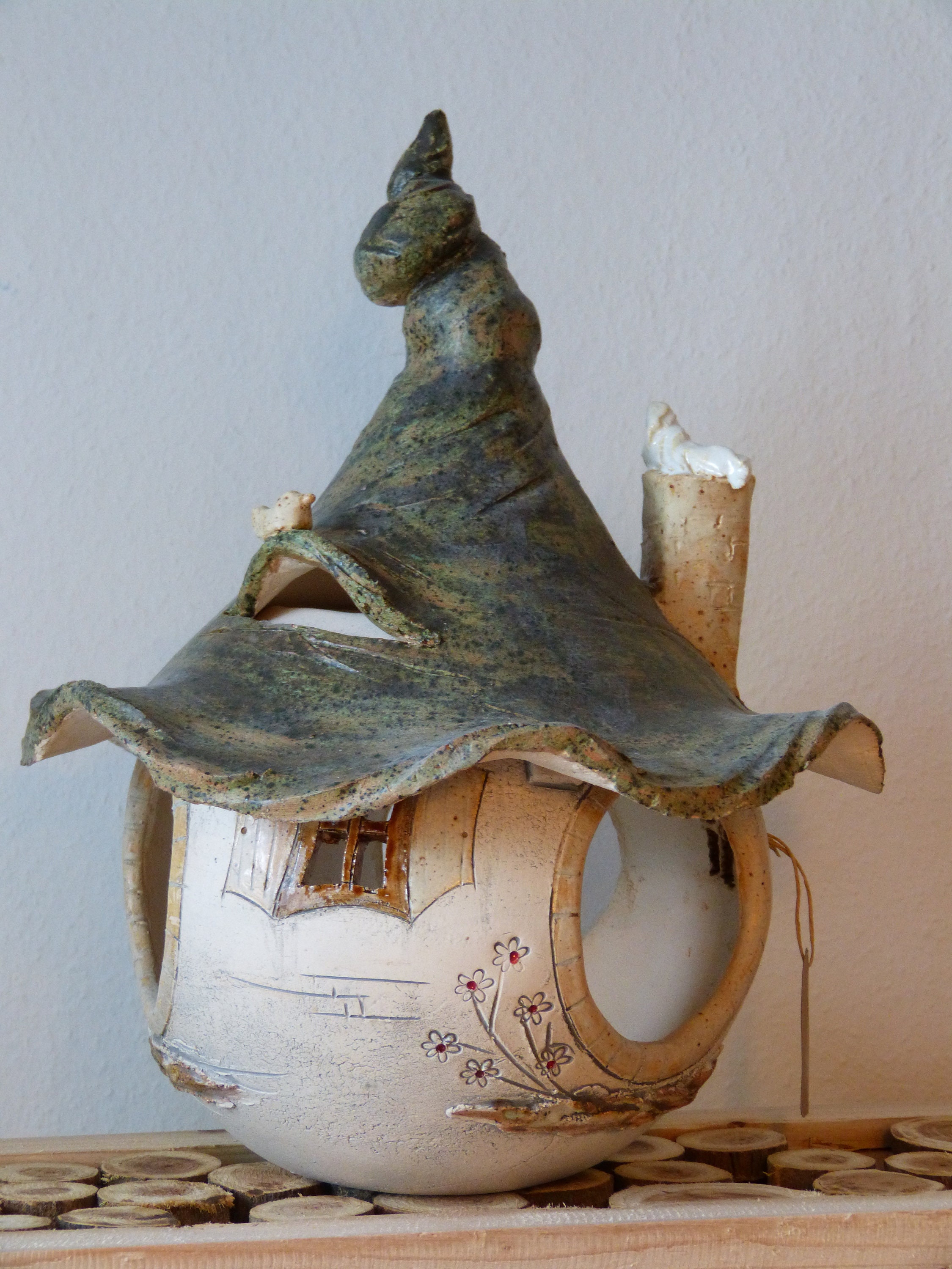 Handgefertigtes Vogelhaus aus Keramik Höhe 36cm Design Etsy
