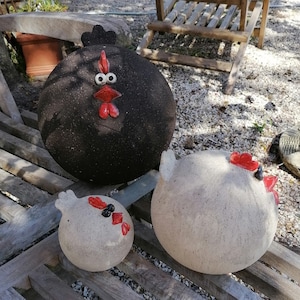 Chicken Ceramic 15 cm - Bird - Garden Decoration - Decoration - Garden