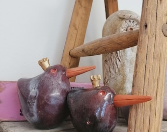 Wren Ceramic  | Hand-potted garden decoration bird | Weatherproof garden figure | Ceramic bird unique | gift garden