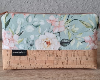 Cosmetic bag/pencil case cotton/cork