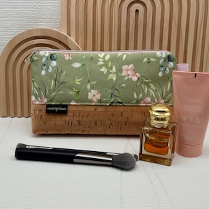 Make-uptasje/etui van canvas/kurk