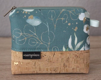 small makeup bag canvas/cork