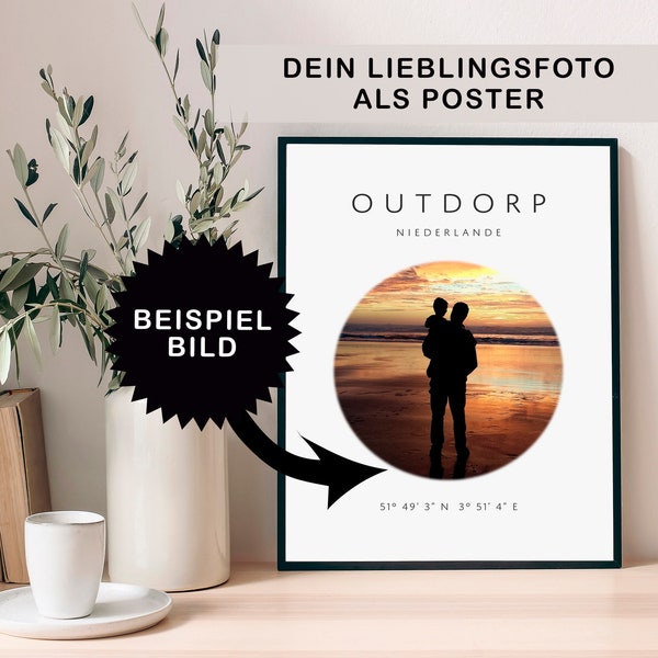 Personalisiertes Poster von Deinem Foto im Rundformat| Dein Foto als individueller Druck, Persönliches Fotoposter