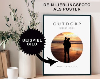 Personalisiertes Poster von Deinem Foto im Rundformat| Dein Foto als individueller Druck, Persönliches Fotoposter