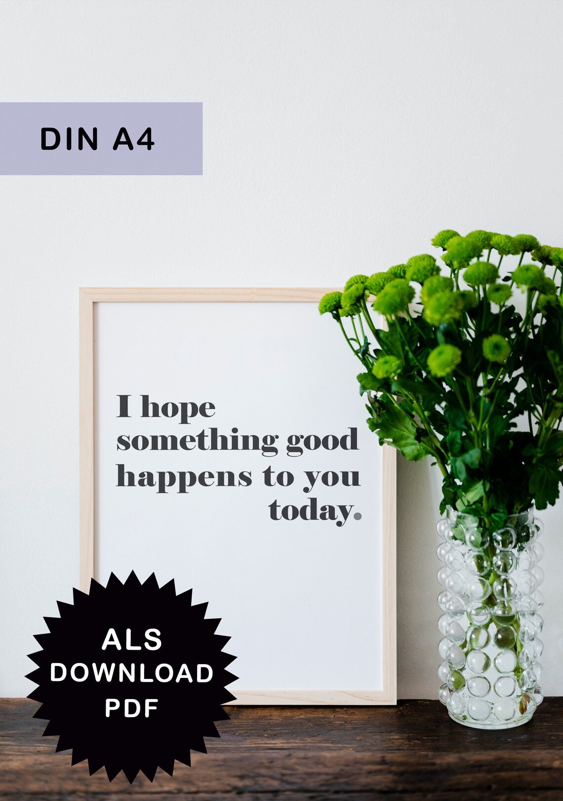 Poster mit Spruch zum Selbstausdrucken in DIN A4 Positive Etsy.de