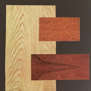OCCUPATION GO Art Card/ Handmade Blank Collage Card / Wood Grain Rectangle