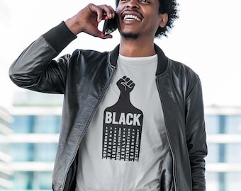 BLACK Afro Pick T-shirt | Black Culture Shirt | Black Pride Shirt | Black Owned