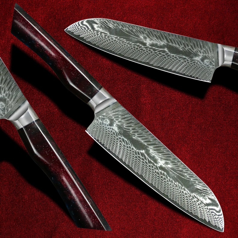 Chef's Kitchen Knife Santoku Knife Home Tool Cookware Etsy