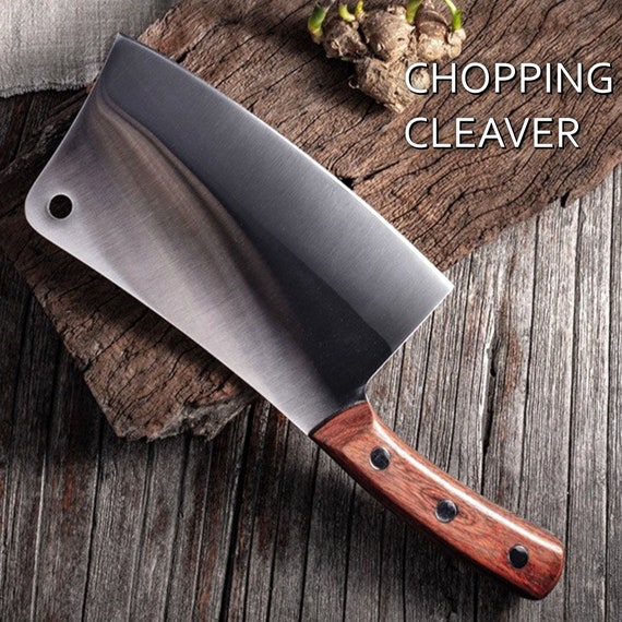 Handmade Forged Chinese Cleaver Chopping Butcher Chef's Knife