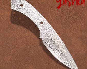 Hunting Knife Billet San Mai Steel Full Tang Blade DIY Knives BBQ Camping Tools