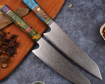 Couteau de chef japonais Kiritsuke en forme de lame pour cuisiner à la maison, outil de tranchage de cuisine