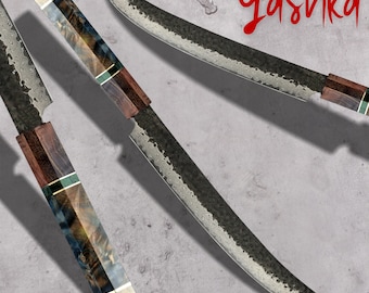 Gebogenes Fleischermesser Carving Slicing Lange Scimitar-Klinge Chef-Werkzeug Multi Farbe