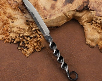 Hand forged knife,Spike Knife, Hunting knife, blacksmith knife, Smithing steel