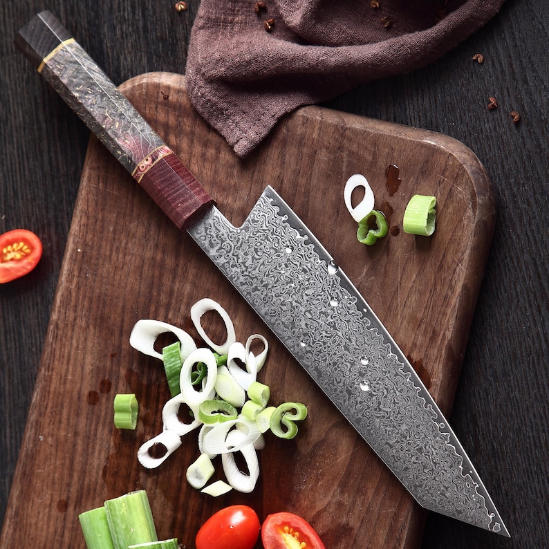 Chef Knife Japanese Kiritsuke Shape Blade 8 Laminated Etsy