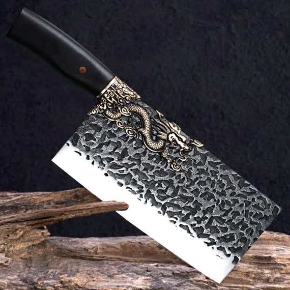 Handmade Chinese Cleaver Tiger Style Chef Knife Slicing Chopping Kitchen  Tool - Yashka Designs