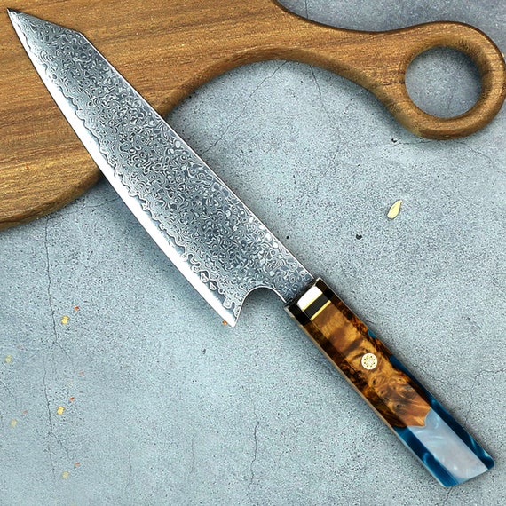 Chef Knife 8 Inch Professional Kitchen Knives Stainless Steel Cooking Tools Stabilized Wood Handle Etsy Canada