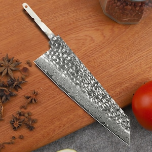Chef Knife Billet Japanese Bunka Knife Blade DIY Custom Kitchen Knives Home Hobby Minimalist Design